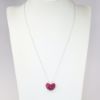 Picture of 18k White Gold, Ruby & Diamond Heart Necklace 