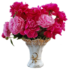 Picture of Mottahedeh Creamware Wheat Sheaf Vase with Gold Accents