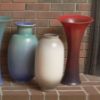 Picture of Rookwood for Mottahedeh 'Lozenge' Vase in White & Gray