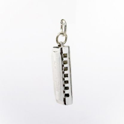 Picture of Vintage 1950's Sterling Silver Harmonica Charm with Etched Music Notes