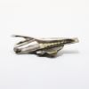 Picture of Vintage Japanese Sterling Silver Shakudo Menuki Tie Clip with Animalistic Warrior