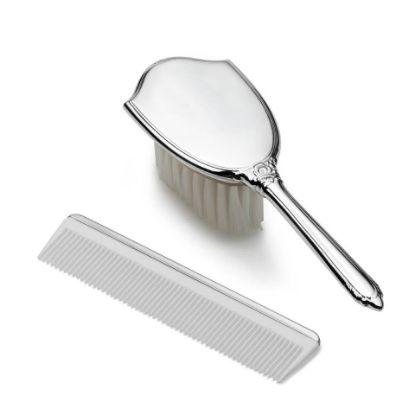 Picture of Empire Pewter Girls Plain Brush & Comb Set