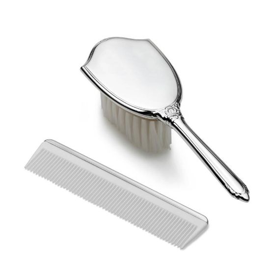 Picture of Empire Pewter Girls Plain Brush & Comb Set