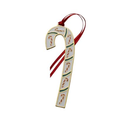Picture of 2021 Gold Plated and Enameled Candy Cane Ornament 41st Edition