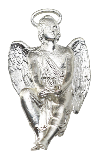 Picture of Seated Angel Sterling Silver Ornament