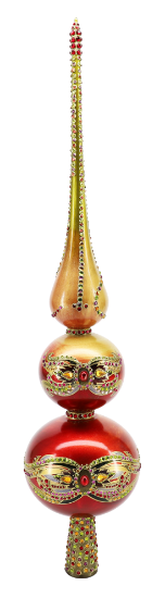 Picture of Jay Strongwater Glass Finial Christmas Tree Topper 