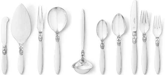 Picture of New Georg Jensen 'Cactus' 65-Piece Dinner Size Set - Service for 12