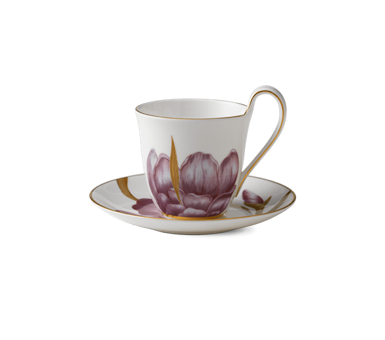 Picture of New High Handle Cup and Saucer, Pansy, 27 cl