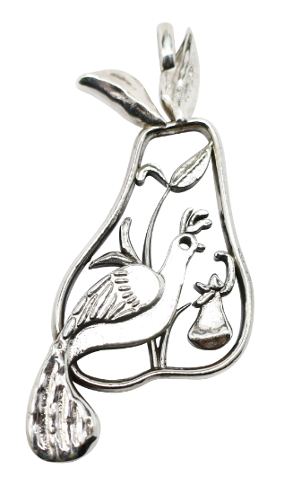 Picture of 12 Days of Christmas, Partridge in a Pear Tree Sterling Silver Ornament