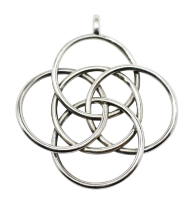 Picture of 12 Days of Christmas, Five Golden Rings Sterling Silver Ornament by Morini Cacciari Silversmiths