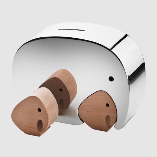 Picture of Georg Jensen Elephant Moneyphant Twins Bank