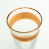 Picture of Vintage Mid Century Set of 6 Highball Glasses with Textured Gold Bands