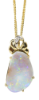 Picture of 18k Yellow Necklace with Gold, Boulder Opal & Diamond Pendant