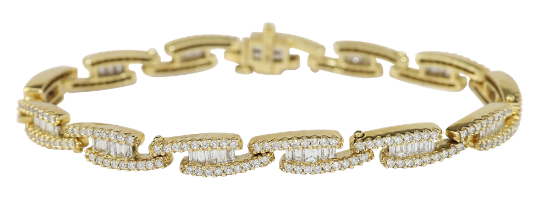 Picture of 3.10ct Diamond bracelet, 14k yellow gold