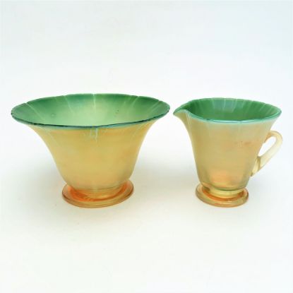 Picture of Tiffany & Co Favrille Glass Art Sugar & Creamer