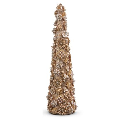 Picture of 17.5" Golden Jewel & Pearl Christmas Tree