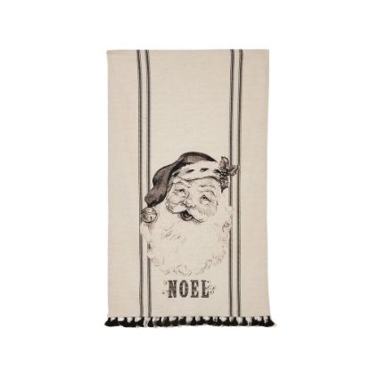 Picture of Vintage Inspired Santa Tea Towel with Tassels