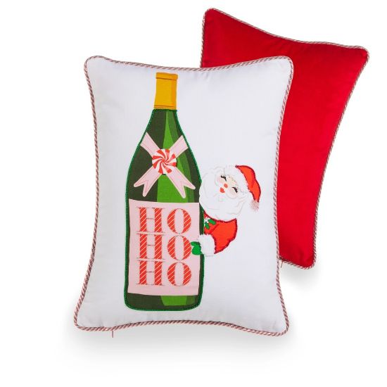 Picture of 'Bottled Cheer' Christmas Decorative Pillow
