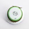 Picture of Limoges Porcelain Strawberry Cream Puff Pastry on Plate with Fork Trinket Box 