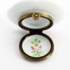 Picture of Limoges Porcelain Slice of Cherry Pie on Plate with Fork Trinket Box   