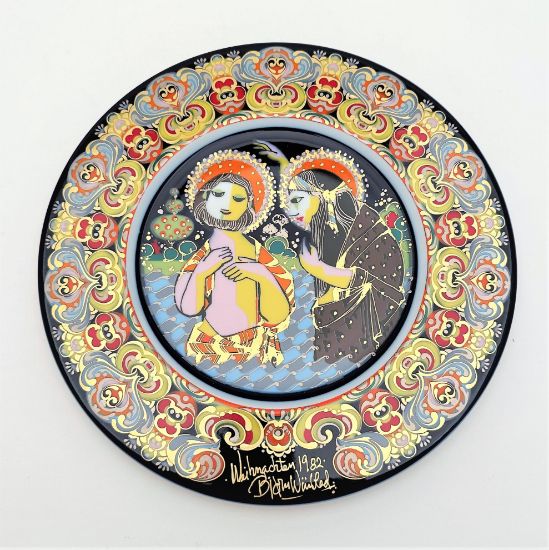 Picture of Rosenthal 1982 Christening of Christ Christmas Plate by Bjorn Wiinblad