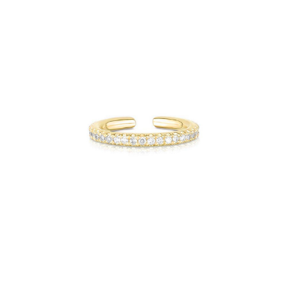 Picture of 14k Yellow Gold Pavé Set Diamond Earring Cuff