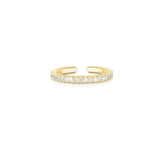 Picture of 14k Yellow Gold Pavé Set Diamond Earring Cuff