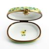 Picture of Limoges Porcelain Oval Trinket Box Painted with Field of Sunflowers