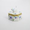 Picture of Herend Blue Garland Small Trinket Box With Kitten On Lid