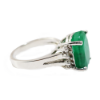 Picture of 14k White Gold Emerald and Diamond Ring