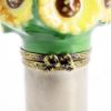 Picture of Limoges Porcelain Sunflowers in Vendor's Metal Pot Trinket Box