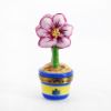 Picture of Limoges Pink Amaryllis in Blue & Yellow Pot Trinket Box