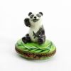Picture of Limoges Porcelain Panda Eating Bamboo Trinket Box