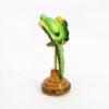 Picture of Limoges Porcelain Green & Yellow Parrot on Perch Trinket Box 
