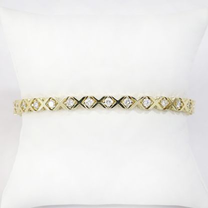 Picture of 14k Yellow Gold Diamond Tennis Bracelet