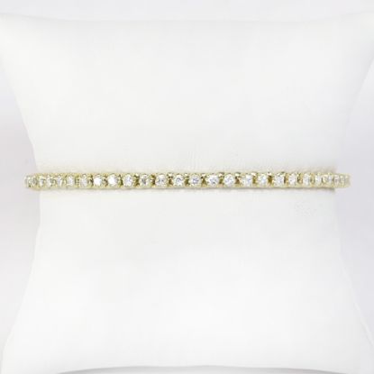 Picture of 14k Yellow Gold Diamond Tennis Bracelet