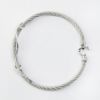 Picture of Stainless Steel and 18k White Gold Diamond Bracelet
