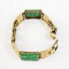 Picture of Vintage 18k Yellow Gold & Nephrite Jade Bracelet 