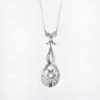 Picture of Vintage 18k White Gold & Rose Cut Diamond Necklace 