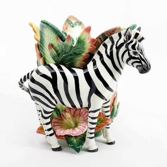 Picture of Fitz and Floyd 'Exotic Jungle' Zebra Pillar Candleholder 