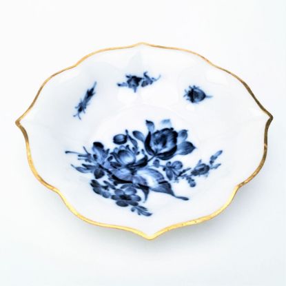 Picture of Meissen Flow Blue Floral Motif Trinket Dish