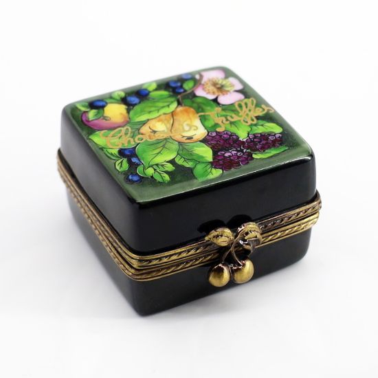 Picture of Limoges Porcelain 'Chocolats Truffles' Trinket Box with Surprise Chocolates Inside