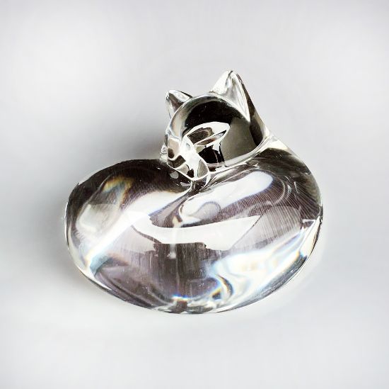 Picture of Steuben Sleeping Cat Hand Cooler