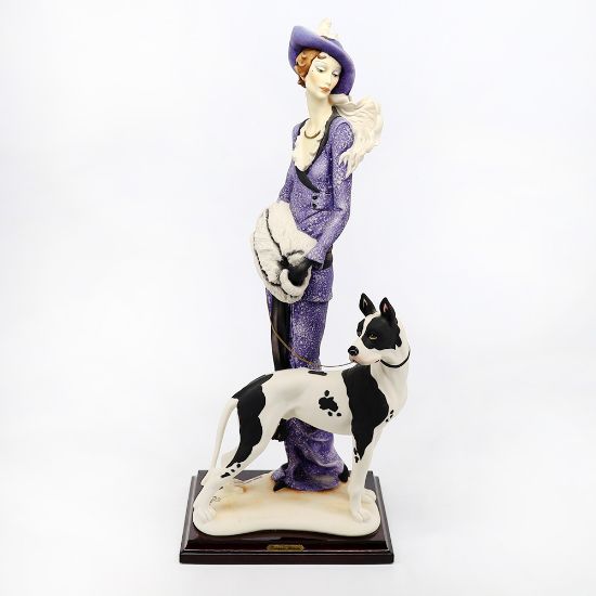 Picture of Limited Edition Giuseppe Armani 'Lady with Great Dane' Figurine 429 C with Box & COA