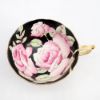 Picture of Vintage Paragon Bone China Peach Tea Cup & Saucer with Hand Painted Pink Cabbage Rose 