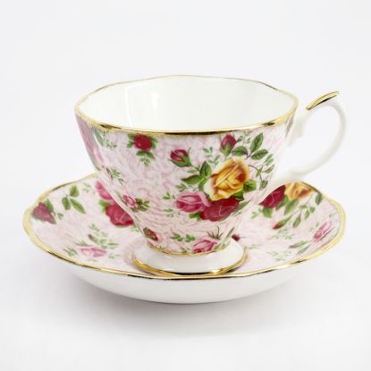 Picture of 'Soft Pink Lace' Tea Cup & Saucer