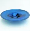 Picture of Tiffany & Co Favrile Peacock Blue Iridescent Console/Charger/Low Center Bowl