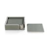 Picture of Nappa Leather Coasters & Holder in Sage & Gray