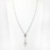 Picture of Antique Early 20th Century 14k White Gold, Old European & Rose Cut Diamond Statement Necklace