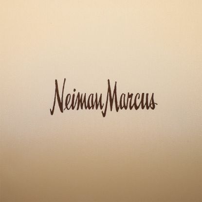 Picture of Neiman Marcus Pair of Crystal Candlestick Holders 10" Tall with Saddle Brown Crocodile Faux Leather Gift Box